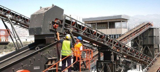 Stationary crushers and screens in quarry application